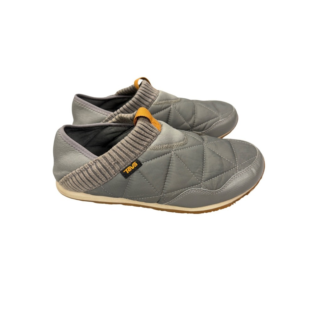 Teva Ember Moc Mens 9 Grey Quilted Slip On Camp Shoe Slipper 1018226